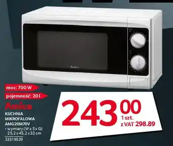 Selgros Amica KUCHNIA MIKROFALOWA AMG20M70V oferta