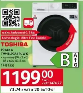 Selgros PRALKA TW-BL90A4PLWK wymiary: 85 x 60x 59,5 cm oferta