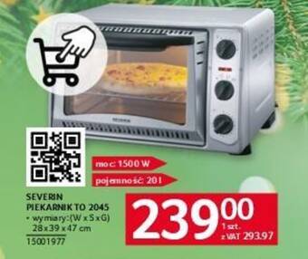 Selgros SEVERIN PIEKARNIK TO 2045 - wymiary: 28x39x47 cm oferta