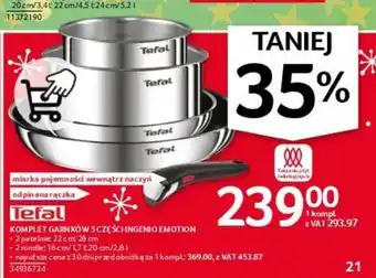 Selgros Tefal KOMPLET GARNKÓW 10 CZĘŚCI MULTIMA oferta