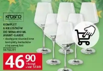Selgros Krosno KOMPLET 6 KIELISZKÓW DO WINA 490 ML AVANT-GARDE oferta