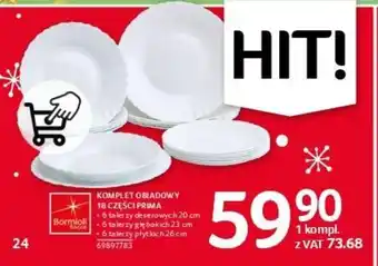 Selgros KOMPLET OBIADOWY 18 CZĘŚCI PRIMA oferta