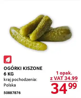 Selgros OGÓRKI KISZONE 6 KG oferta