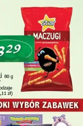 Cezar Delikatesy Star maczugi chrupki kukurydziane o smaku ketchup 80 g oferta