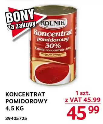 Selgros KONCENTRAT POMIDOROWY 4,5 KG oferta