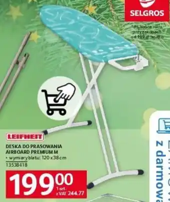 Selgros DESKA DO PRASOWANIA AIRBOARD PREMIUM M oferta