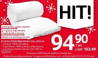 Selgros KOŁDRA PODWÓJNA IBERIA 160 x 200CM oferta