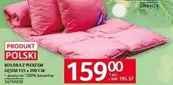 Selgros KOŁDRA Z PIERZEM GĘSIM 155 x 200 CM oferta