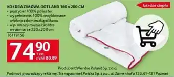 Selgros KOŁDRA ZIMOWA GOTLAND 160 x 200 CM oferta