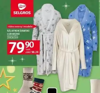 Selgros SZLAFROK DAMSKI LUB MĘSKI oferta