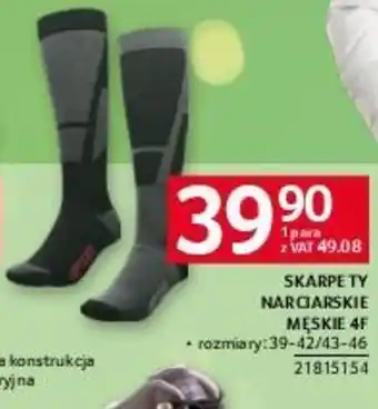 Selgros SKARPETY NARCIARSKIE MĘSKIE 4F oferta
