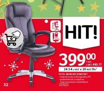 Selgros FOTEL BIUROWY KOMFORT oferta