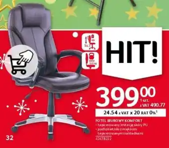 Selgros FOTEL BIUROWY KOMFORT oferta