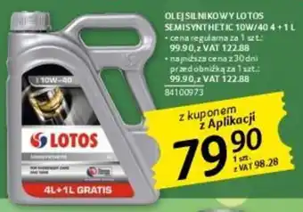 Selgros OLEJ SILNIKOWY LOTOS SEMISYNTHETIC 10W/40 4+1 L oferta