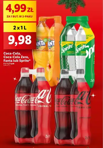 Lidl Coca-Cola, Coca-Cola Zero, Fanta lub Sprite 1 L oferta