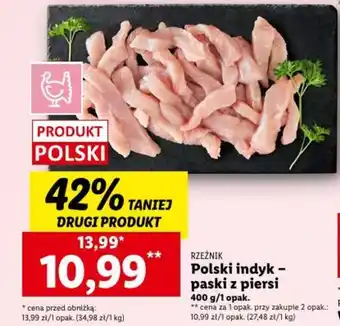 Lidl Polski indyk – paski z piersi 400 g oferta