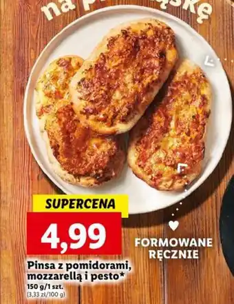Lidl Pinsa z pomidorami, mozzarellą i pesto oferta
