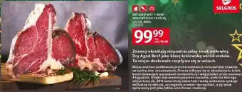Selgros DRY AGED BEEF T BONE WOŁOWY STEK Z KOŚCIĄ LUZ 1kg oferta