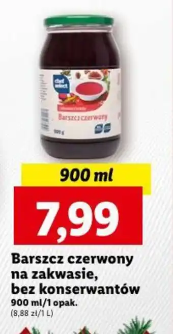 Lidl Barszcz czerwony na zakwasie, bez konserwantów 900 ml oferta