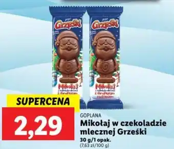 Lidl Mikołaj w czekoladzie mlecznej Grześki 30 g oferta