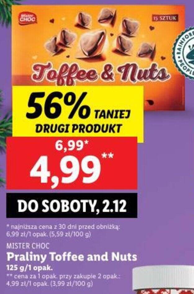 Promocja Praliny Toffee and Nuts 125 g Lidl