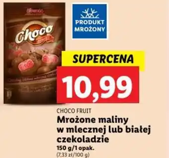 Lidl Mrożone maliny w mlecznej lub białej czekoladzie 150 g oferta