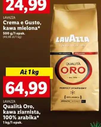Lidl Qualità Oro, kawa ziarnista, 100% arabika 1 kg oferta