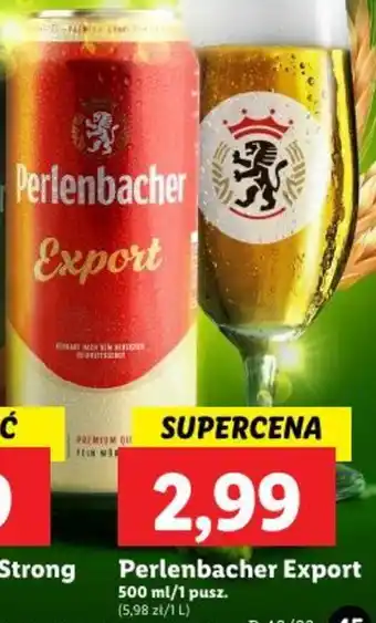Lidl Perlenbacher Export 500 ml oferta