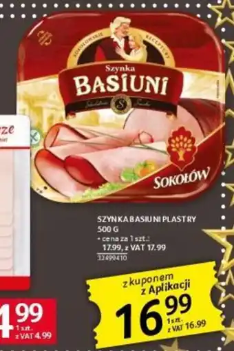 Selgros SZYNKA BASIUNI PLASTRY 500 G oferta