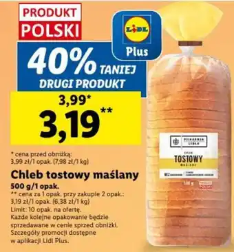 Lidl Chleb tostowy maślany 500 g oferta