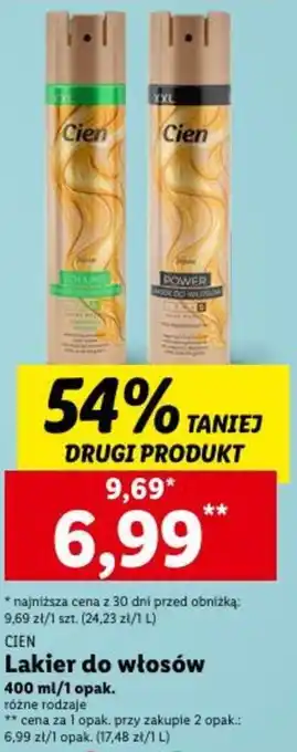 Lidl Lakier do włosów 400 ml oferta