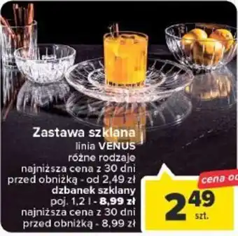 Carrefour Zastawa szklana linia VENUS oferta