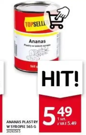 Selgros ANANAS PLASTRY W SYROPIE 565 G oferta