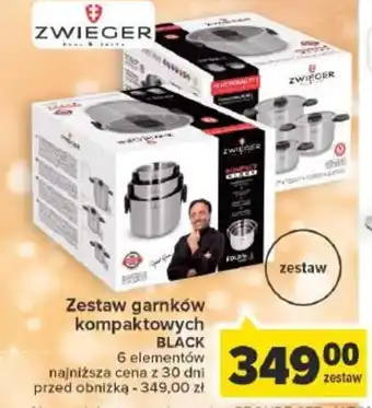 Carrefour Zestaw garnków kompaktowych BLACK oferta