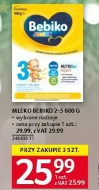 Selgros MLEKO BEBIKO 2-5 600 G oferta
