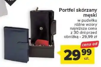 Carrefour Portfel skórzany męski oferta