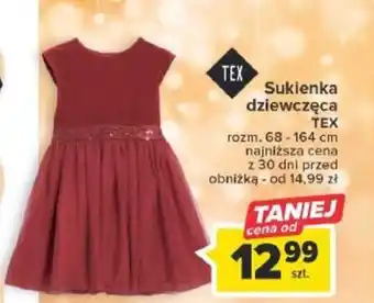 Carrefour Sukienka dziewczęca TEX oferta
