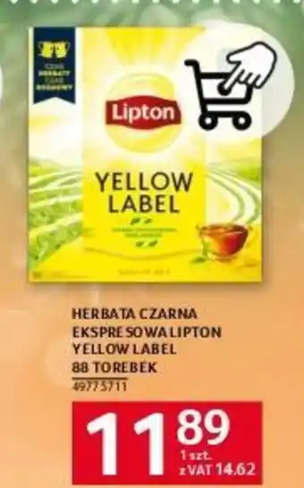 Selgros HERBATA CZARNA EKSPRESOWA LIPTON YELLOW LABEL 88 TOREBEK oferta