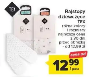 Carrefour Rajstopy dziewczęce TEX oferta