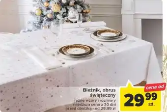 Carrefour Bieżnik, obrus świąteczny oferta