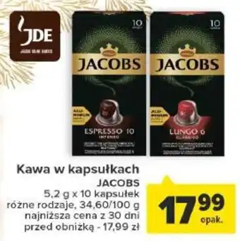 Carrefour Kawa w kapsułkach JACOBS oferta
