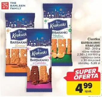 Carrefour Ciastka BARBAKANKI KRAKUSKI 192 - 200 g oferta