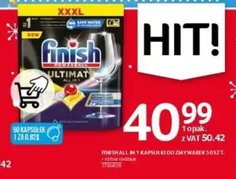 Selgros FINISH ALL IN 1 KAPSUŁKI DO ZMYWAREK 50SZT. oferta