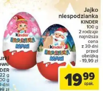 Carrefour Jajko niespodzianka KINDER 100 g oferta