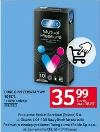 DUREX PREZERWATYWY 10SZT.