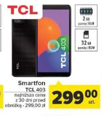 Carrefour Smartfon TCL 403 oferta