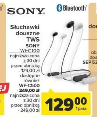 Carrefour Słuchawki douszne TWS SONY. oferta