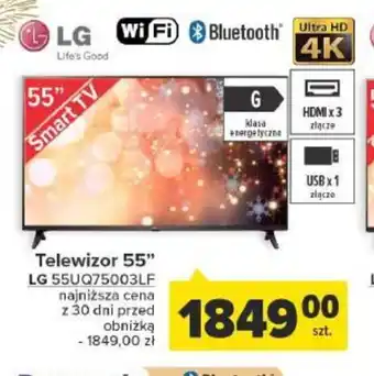Carrefour Telewizor 55" LG 55UQ75003LF oferta