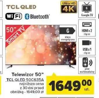 Carrefour Telewizor 43" TCL QLED 43C635A oferta