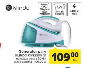 Carrefour Generator pary KLINDO KSG2200-21 oferta